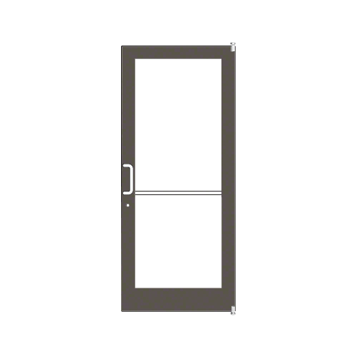 Bronze Black Anodized Custom Single Series 400 Medium Stile Offset Pivot Entrance Door for Overhead Concealed Door Closer