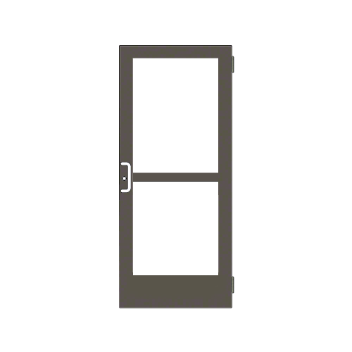 Bronze Black Anodized Custom Single Series 400 Medium Stile Butt Hinged Entrance Door for Surface Mount Door Closer