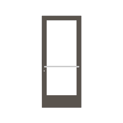 Bronze Black Anodized Custom Single Series 400 Medium Stile Center Pivot Entrance Door for Overhead Concealed Door Closer