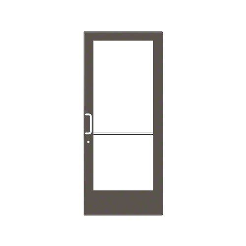 Bronze Black Anodized Custom Single Series 400 Medium Stile Geared Hinge Entrance Door for Surface Mount Door Closer