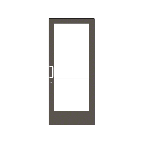 Bronze Black Anodized Custom Single Series 400 Medium Stile Offset Hung Geared Hinge Entrance Door for Overhead Concealed Door Closer
