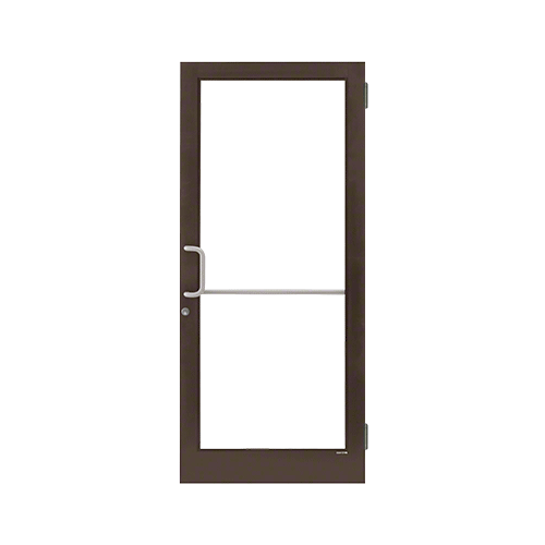 Dark Bronze/Black Anodized Class 1 Custom Single Series 400T Thermal Medium Stile Butt Hinge Entrance Door for Surface Mount Door Closer