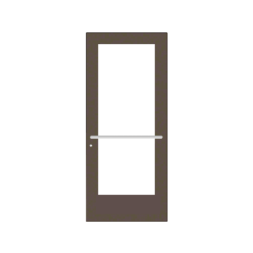 Bronze Anodized Custom Size Single Series 550 Wide Stile Center Hung Entrance Door ADA/Title 24 for Overhead Concealed Door Closer