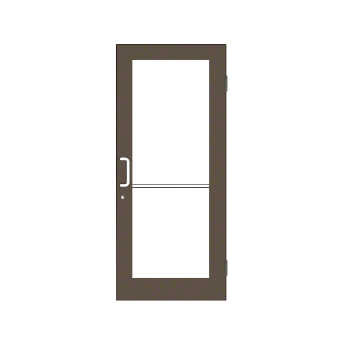 Bronze Black Anodized Custom Size Single Series 550 Wide Stile Butt Hinge Entrance Door for Overhead Concealed Door Closer