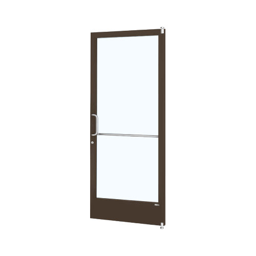 Bronze Black Anodized Custom Size Single Series 250 Narrow Stile Offset Pivot Entrance Door for Overhead Concealed Door Closer