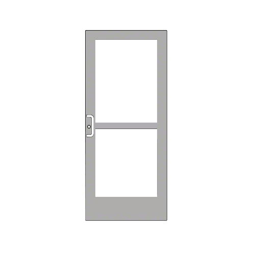 Clear Anodized Custom Single Series 400 Medium Stile Center Pivot Entrance Door With Panic for Overhead Concealed Door Closer