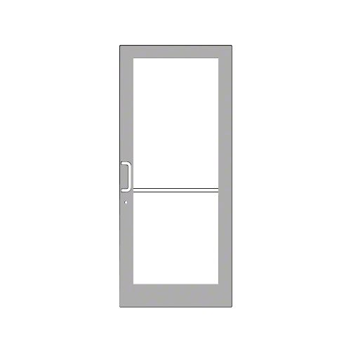 Clear Anodized Custom Single Series 400 Medium Stile Geared Hinge Entrance Door for Overhead Concealed Door Closer
