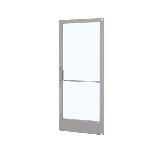 Clear Anodized Custom Size Single Series 250 Narrow Stile Offset Pivot Entrance Door for Overhead Concealed Door Closer