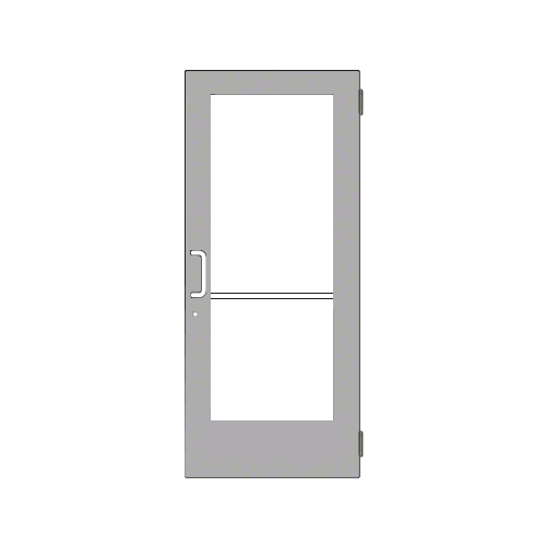 Clear Anodized Custom Size Single Series 550 Wide Stile Butt Hinge Entrance Door for Overhead Concealed Door Closer