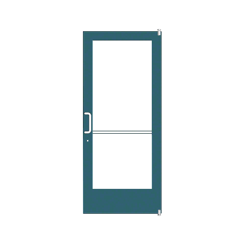 Custom KYNAR Paint Custom Single Series 400 Medium Stile Offset Pivot Entrance Door for Overhead Concealed Door Closer