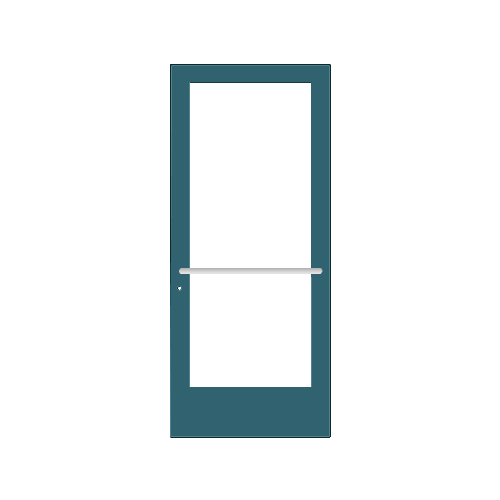 Custom KYNAR Paint Custom Single Series 400 Medium Stile Center Pivot Entrance Door for Overhead Concealed Door Closer
