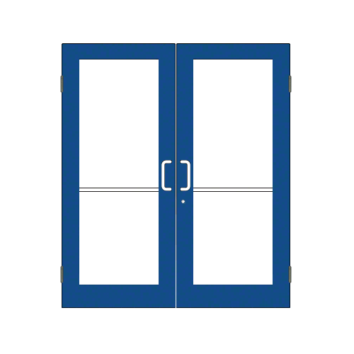 Custom KYNAR Paint Custom Size Pair Series 550 Wide Stile Butt Hinge Entrance Door for Overhead Concealed Door Closers
