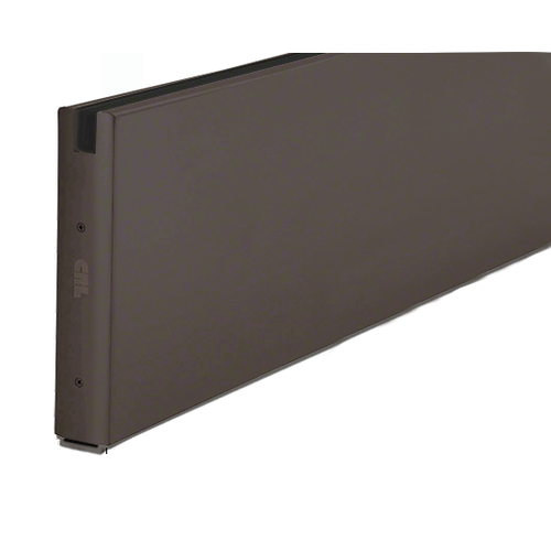 Black Bronze Anodized 10" x Custom Length Square Sidelite Rail for 5/8" or 3/4" Glass