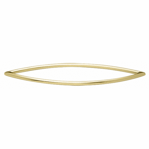 CRL CSH24X24BR Polished Brass 24" Crescent Style Back-to-Back Towel Bars