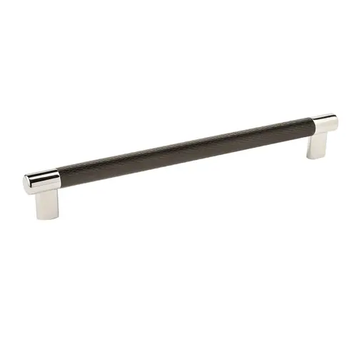 10-1/16" (256 mm) Center to Center Esquire Cabinet Pull Bright Nickel by Black Bronze Finish