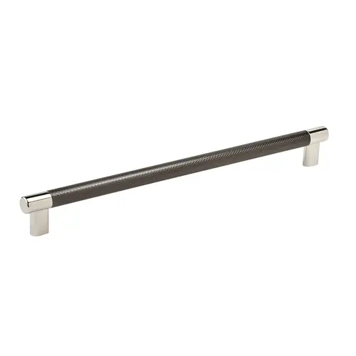 12-5/8" (320 mm) Center to Center Esquire Cabinet Pull Bright Nickel by Gunmetal Finish