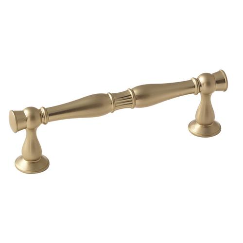 3-3/4" (96 mm) Center to Center Crawford Cabinet Pull Golden Champagne Finish