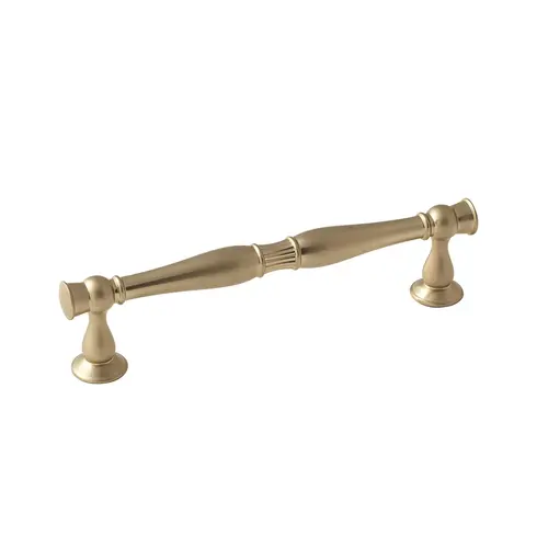 5-1/16" (128 mm) Center to Center Crawford Cabinet Pull Golden Champagne Finish