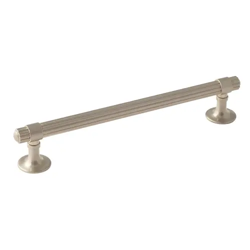 6-5/16" (160 mm) Center to Center Sea Grass Cabinet Pull Satin Nickel Finish