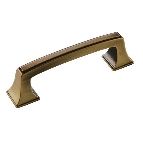 Mulholland Traditional Style Bar Cabinet Pull Handle 3" Center to Center Gilded Bronze