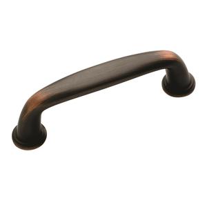 3-3/4" (96 mm) Center to Center Kane Cabinet Pull Oil Rubbed Bronze Finish