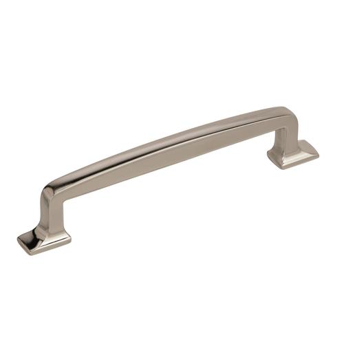 5-1/16" (128 mm) Center to Center Westerly Cabinet Pull Graphite Finish Polished Nickel