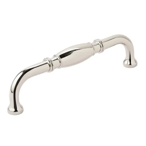 Cabinet Barrel Pull For Kitchen And Bathroom Hardware 5 1/16" Center to Center Polished Nickel