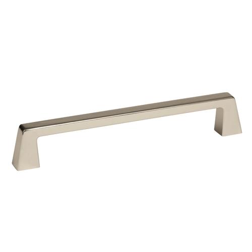 6-5/16" (160 mm) Center to Center Blackrock Cabinet Pull Bright Nickel Finish