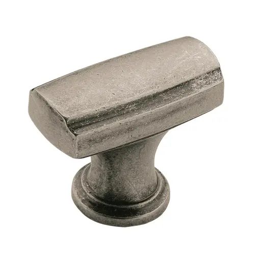 1-3/8" (35 mm) Highland Ridge Rectangular Cabinet Knob Aged Pewter Finish