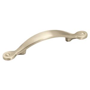 Curved Arch Cabinet Pull 3" Center To Center Satin Nickel - pack of 10