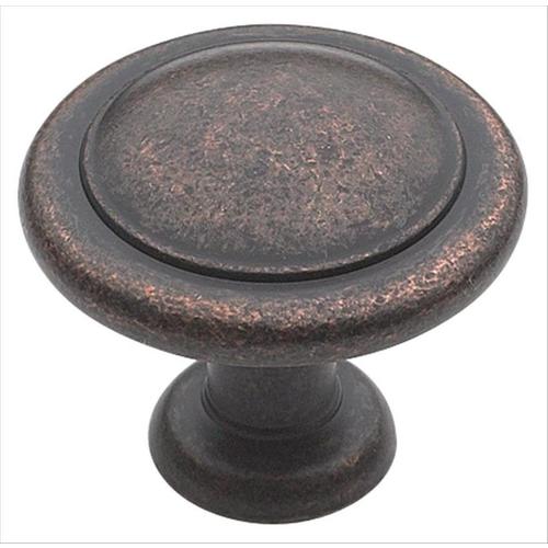 Mushroom Kitchen Cabinet Knob 1-1/4" Dia Rustic Bronze - pack of 5