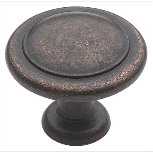 Mushroom Kitchen Cabinet Knob 1-1/4" Diameter  Rustic Bronze - pack of 20