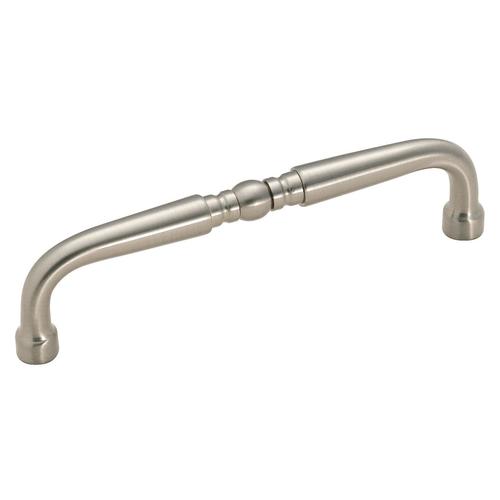 Satin Nickel Cabinet Barrel Pull 4" Center To Center For Kitchen And Bathroom Hardware