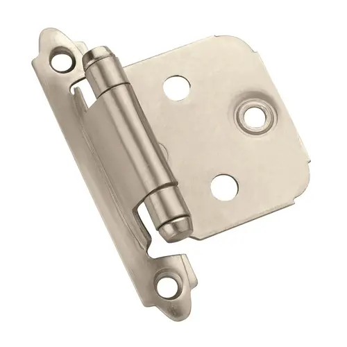 Face Frame Mount Self-Closing Cabinet Hinge For Variable Overlay Kitchen Door Bulk Satin Nickel