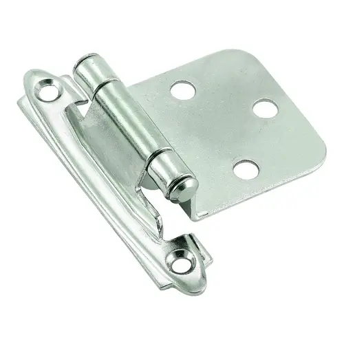 Variable Overlay Self-Closing, Face Mount Polished Chrome Hinge - Pair