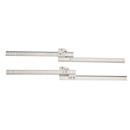 White Ball Bearing Side Mount Drawer Slides Less Bracket 22" Length - pack of 2