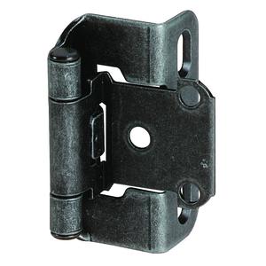 hinge overlay amerock cabinet wrought iron wrap closing inch pair partial mm self finish width concealed hinges semi hardware