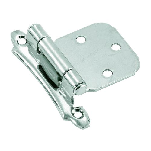 Face Frame Mount Self-Closing Cabinet Hinge For Variable Overlay Kitchen Door Polished Chrome In Pair