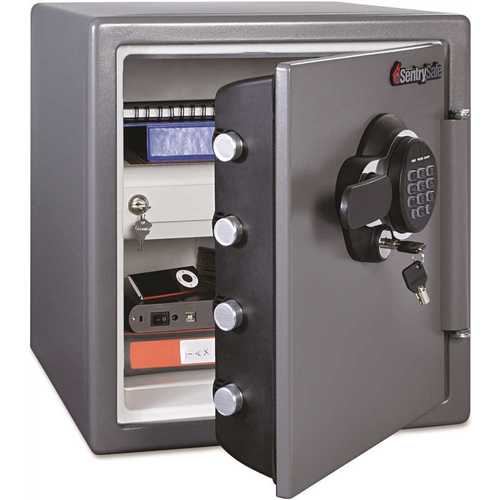1.23 cu. ft. Fire and Water Resistant Safe with Electronic Lock, Gunmetal Gray