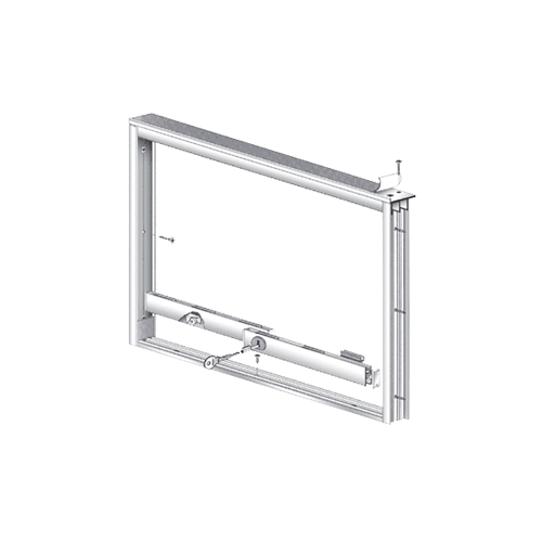 Satin Anodized Wood End Showcase Track Assembly With Flat Rear Track