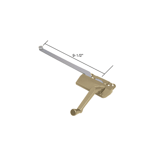 Coppertone Right Hand Casement Window Operator Surface Mount With 9-1/2" Single Arm