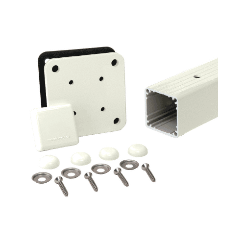 Oyster White 42" Tall Cable Receiver Post Kit Prepped for Button Terminal End