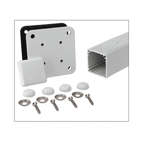 Silver Metallic 36" Surface Mount Cable Center Post Kit for 200, 300, 350, and 400 Series Rails