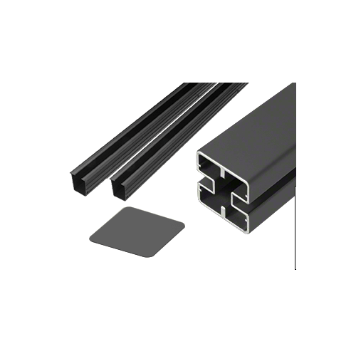 CRL HD72CKBL Matte Black Heavy-Duty Windscreen Post Kit - 72"