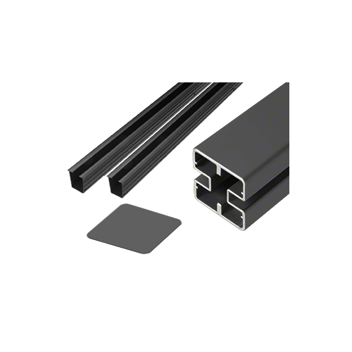 CRL HD48CKBL Matte Black Heavy-Duty Windscreen Post Kit - 48"