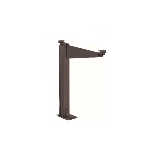 CRL D995DULH0E Duranodic Bronze 18" High Left Hand Open End Design Series Partition Post with 12" Deep Top Shelf