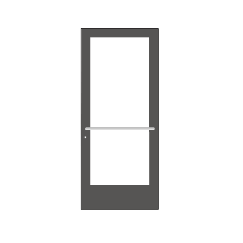 Black Anodized Custom Single Series 400 Medium Stile Center Pivot Entrance Door for Overhead Concealed Door Closer