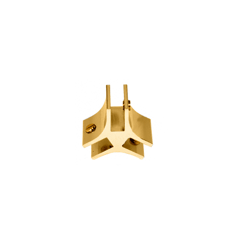 Gold 3-Way 120 Degree Standard Connector for 1/2" Glass