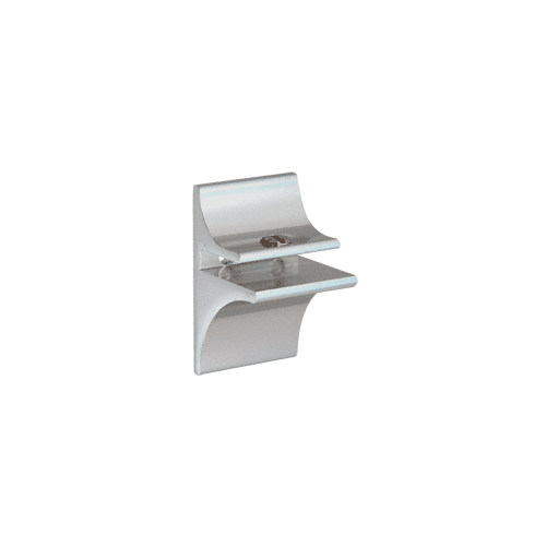 Chrome Anodized Aluminum Display Shelf Bracket for 3/16" to 1/4" Glass