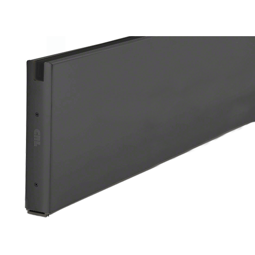 Black Powder Coat 10" Custom Length Square Sidelite Rail for 5/8" or 3/4" Glass